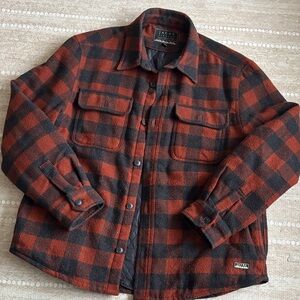 Costco Men's orange and Black Checkered Jacket